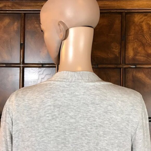 NWOT Cuddle Duds Gray Side Slit High Low Modal Rib Knit Duster Cardigan - Picture 10 of 16